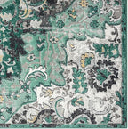 LUXE WEAVERS Moroccan Green 4x5 Medallion Area Rug for Living Rooms