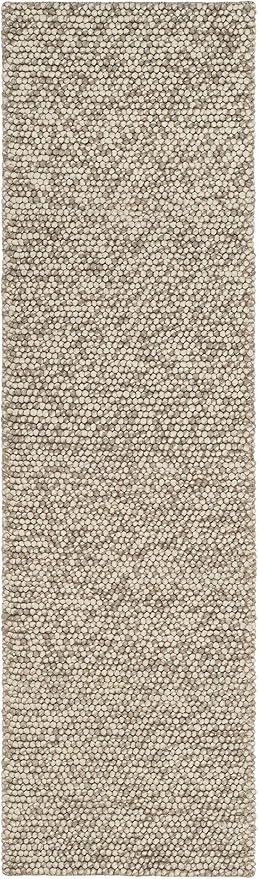 SAFAVIEH Natura Collection Runner Rug - 2'3" x 8', Beige, Handmade Wool Blend, Textured Design, Ideal for Hallway, Bedroom, Foyer (NAT620B)