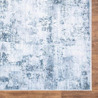Bloom Rugs Caria Washable Non-Slip 8x10 Rug - Blue/Gray Modern Abstract Area Rug for Living Room, Bedroom, Dining Room, and Kitchen - Exact Size: 7'8" x 10'