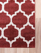 Rugs.com Lattice Collection Rug – 3' x 5' Dark Terracotta Medium Rug Perfect for Entryways, Kitchens, Breakfast Nooks, Accent Pieces