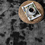 Large Area Rugs for Living Room Bedroom, 7 x 10 Ft Non-Slip Tie-Dyed Modern Area Rug, Soft Thickened Memory Foam Rug, Comfy Indoor Carpet for Boys Girls Room Nursery Dorm Home Decor, Dark Grey