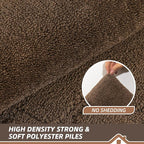 BEQHAUSE Door Mat 32" x 48", Non-Slip Door Mats Indoor Entryway Rugs Washable Low-Profile Absorbent and Stain Resist Floor Mats, Dog Door Mat for Front Back Door, Muddy Wet Shoes & Paws, Brown