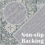 jinchan Runner Rug 3x10 Washable Hallway Rug Distressed Gray Multi Vintage Floral Runner Kitchen Floor Cover Indoor Mat Retro Entryway Living Room Bedroom Office Farmhouse Grey