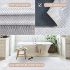 Fame Living Washable Area Rug. Modern Farmhouse. Vintage. Turkish. Bohemian. Distressed. Oriental. Traditional. Rugs for Living Room. Dining. Bedroom. Office. Entryway. Foyer. (864CC, 7'5" x 9'8")