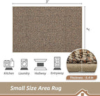 BEQHAUSE 2x3 Entryway Rug Indoor Door Mat Non-Slip Washable, Hallway Rugs Absorbent & Stain Resistant Hall Carpet Runner Rugs for Entryway, Front Door Floor Mats Laundry Room Rugs for Entry, Taupe