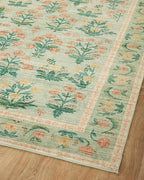 Loloi Rifle Paper Co. Eden Collection EDE-01 Mughal Rose Moss 2'-6" x 11'-6" Runner Rug feat. CloudPile™