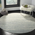 SAFAVIEH Adirondack Collection Area Rug - 6' Round, Cream & Purple, Modern Ombre Design, Non Shedding & Easy to Clean, Ideal for Living Room, Bedroom, Office, Dining Space (ADR113L)
