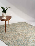 Hand Tufted Wool ECO-Friendly Area Rugs - 5'x8', Rectangle Shape, Blue & Beige, Solid Plain Design, High Pile Thick Handmade Area Rugs for Living Room, Bed Room (KWC111)