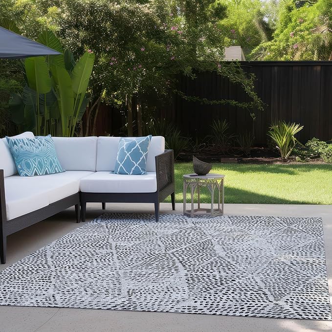 Addison Rugs Chantille ACN591 Pewter 2'6" x 3'10" Indoor Outdoor Area Rug, Easy Clean, Machine Washable, Non Shedding, Bedroom, Living Room, Dining Room, Kitchen, Patio Rug