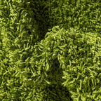 Unique Loom Solid Shag Collection Area Rug (7' 1" Round, Grass Green)