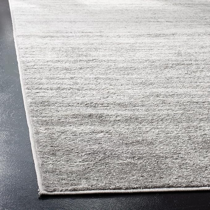 SAFAVIEH Adirondack Collection Runner Rug - 2' x 12', Ivory & Silver, Modern Ombre Design, Non Shedding & Easy to Clean, Ideal for Hallway, Foyer, Kitchen, Entryway, Bedroom (ADR113B)