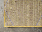 Unique Loom Trellis Frieze Collection Area Rug - Geometric (9' x 12' 2", Yellow/ Ivory)