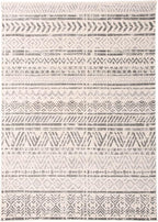 Rugshop Geometric Boho Area Rug – Gray Tribal Pattern, Perfect for Living Room, Bedroom, Dining Room, 4' x 6'
