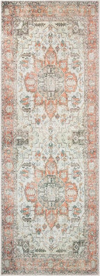 Keen Home Design 2x7 Rug - Machine Washable Runner Rug with Non-Slip Backing, Ideal for Hallway, Entryway, Kitchen, Laundry Room - Vintage, Easy Clean, Durable, Low Pile - (2'6" x 7')