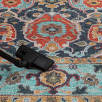 Keen Home Design 5x7 Rug - Machine Washable Area Rug with Non-Slip Backing, Ideal for Living Room, Dining Room, Bedroom - Vintage, Easy Clean, Durable, Low Pile Rug - (5' x 7')