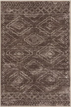 KILOCOCO Boho Entryway Rug 2x3 Printed Small Area Rug Indoor Door Mat Machine Washable Kitchen Rugs Super Soft Non Slip Throw Rugs for Bedroom Entrance Geometric Laundry Room, Rust Red