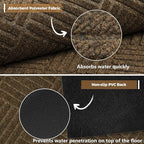 jxgzyy Runner Rug 3'11" x 9'10", Commercial Front Door Mat, Heavy Duty Indoor Outdoor Doormat, Outdoor Mats for Entrance, Non-Slip Entry Mat for High Traffic Area