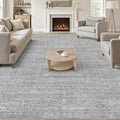5x7 Area Rugs Living Room: Washable Large Vintage Grey Rug Neutral Non-Slip Soft Stain Resistant Indoor Carpet for Bedroom Nursery Dining Room Under Table Bed Home House Office Playroom