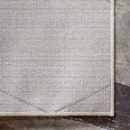 Unique Loom Trellis Frieze Collection Area Rug - Geometric (2' x 10' Runner, Ivory/ Gray)