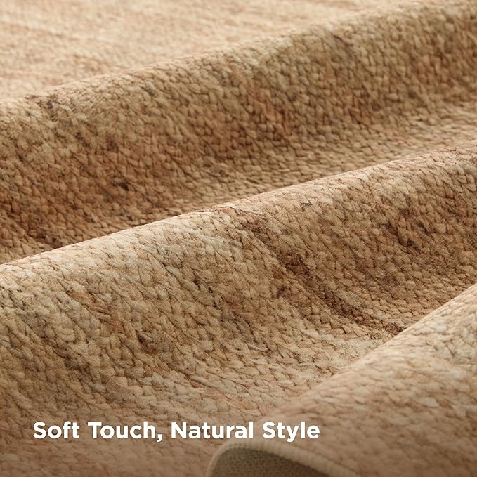 Bedsure 5x7 Printed Jute Rug for Living Room, Machine Washable Rugs, Jute-Look Rug, Non-Slip Backing, Non-Shedding