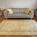 Alfa Rich 4x6 Amber Gold Washable Area Rugs for Living Room Bedroom Kitchen Cotton Pet Friendly Rug