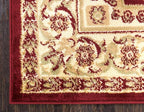 Unique Loom Versailles Collection Traditional Classic Medallion Floral Motif Area Rug (9' 0 x 12' 0 Rectangular, Burgundy/ Ivory)