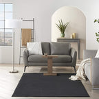 Nourison Home Nourison Essentials Black 5' x 8' Area Rug - Easy Clean, Non Shedding, Bed Room, Living Room, Dining Room, Kitchen (5' x 8')