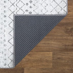Bloom Rugs Washable Non-Slip 8' x 10' Rug - Ivory/Gray Traditional Moroccan Area Rug for Living Room, Bedroom, Dining Room, and Kitchen - Exact Size: 8' x 10'