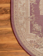 Unique Loom Versailles Collection Traditional Classic Floral Motif Area Rug (7' 11 x 10' 0 Oval, Burgundy/Ivory)