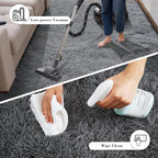 Soft Runner Rugs for Bedroom, Dark Grey 2x8 Runners for Hallways Fluffy Rug Area Rug, Bedside Rug for Living Room Bedroom Kids Room Home Decor