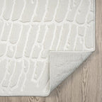 Abani Cream Area Rug for Living Room, Bedroom - Pebble Pattern - 5 x 8 - Durable & Easy to Clean