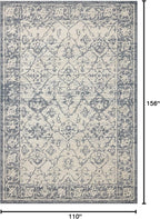 Loloi Magnolia Home by Joanna Gaines Gigi Collection GIG-02 Ivory/Blue 9'-2" x 13' Area Rug