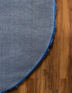 Unique Loom Solid Shag Collection Area Rug (3' 3" x 5' 3" Oval, Periwinkle Blue)