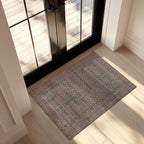 Kuden Area Rug, Machine Washable, Non-Slip Backing, Vintage Style, Soft, Low Pile, Perfect for Living Room, Bedroom, Kitchen, Dining Room - [2x3, Blue/Red]