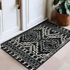 Rugshop Southwestern Black and White Tribal Area Rug – Geometric Diamond Pattern Carpet for Living Room, Bedroom, or Entryway – Boho Rustic Soft Floor Decor 2' 3" x 4' Black