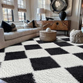 Rugshop Diamond Wave Pattern Shag Area Rug Anthracite Dark Gray 7' 10" x 10' Perfect for Large Living Rooms, Dining Areas, or Master Bedrooms