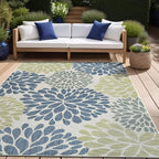 Beverly Rug Outdoor Rug 9x12 Modern Exotic Tropical Leaf Area Rugs for Indoor and Outdoor Patio Deck Porch Garden Water Resistant Washable Outside Carpet (9 x 12 Olive)