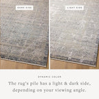 Loloi Amber Lewis Alie Collection ALE-04 Sky/Stone 11'-6'' x 15'-7'', .13'' Pile Height, Area Rug