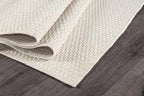 Easy Jute Rugs 2x7 White Color Living Room Indoor Outdoor Runner Rug for Farmhouse Patio and Kitchen Rug High Traffic Washable Easy to Clean Solid Boho Woven Design Outside Carpet (2 x 7)