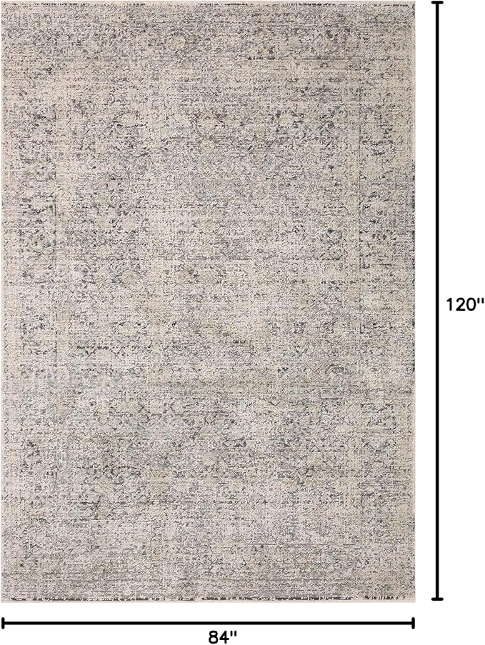 Loloi Amber Lewis Alie Collection ALE-01 Stone/Mist 7'-10'' x 10', .13'' Pile Height, Area Rug