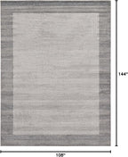 Rugs.com Angelica Collection Rug – 9' x 12' Light Gray Medium Rug Perfect for Living Rooms, Large Dining Rooms, Open Floorplans