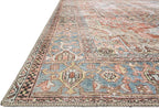 Loloi Loren Collection LQ-15 Terracotta/Sky 7'-6" x 9'-6" Area Rug