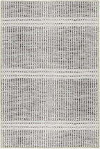 Dash and Albert Malta Grey Machine Washable Area Rug - 2.5' x 8' Runner Grey Stripe Washable Accent Rug - Durable, High Traffic Areas Kitchen, Mudroom, Hallways