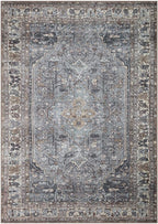 Keen Home Design 8x10 Rug - Machine Washable Area Rug with Non-Slip Backing, Ideal for Living Room, Dining Room, Bedroom - Vintage, Easy Clean, Durable, Low Pile Rug - (8' x 10')