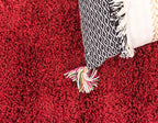 Unique Loom Solid Shag Collection Area Rug (4' 1" x 6' 1" Rectangle, Cherry Red)