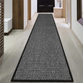 GOYLSER 18ft Extra Long Jute Runner Rugs for Hallways, Rubber Backed Hall Floor Mat Non Slip, Absorbent Entry Way Runner Rugs Indoor, Black