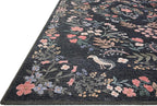 Loloi Rifle Paper Co. Maison Collection MAO-04 Tuileries Black 2'-0" x 5'-0", .19" Pile Height, Accent Rug