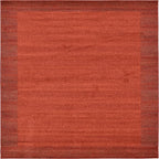 Rugs.com Angelica Collection Rug – 8 Ft Square Terracotta Medium Rug Perfect for Living Rooms, Kitchens, Entryways