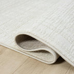 Abani Cream Area Rug - 6' x 9' - Living Room & Bedroom - Textured Weave Design - Indoor Use - Easy to Clean, Stain Resistant, Non-Shedding - Neutral Collection