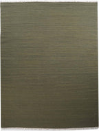 Rugsotic Carpets Hand Woven Flat Weave Kilim Wool 3'x5' Area Rug Solid Olive D00111